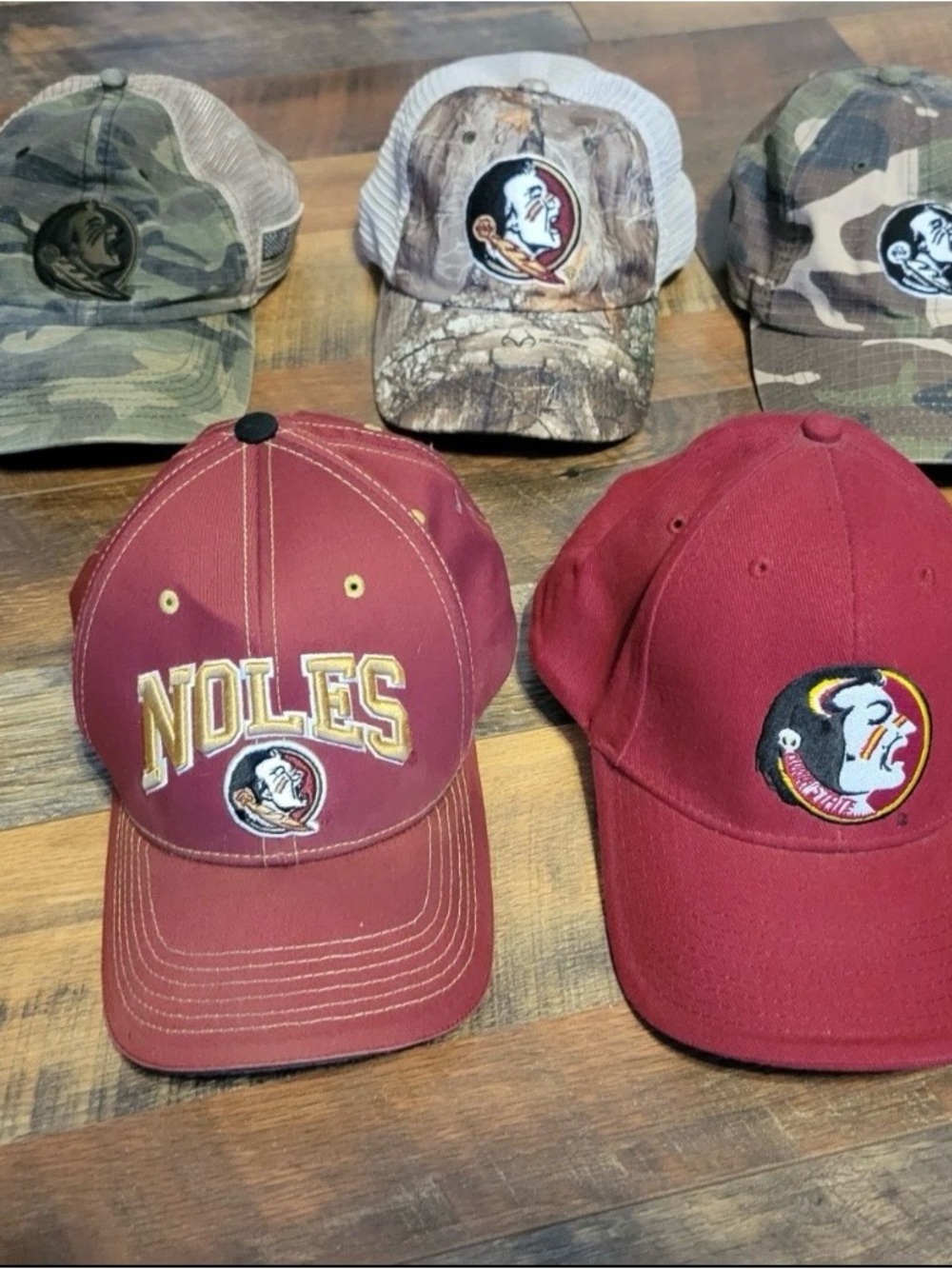 Florida State Seminoles Logo Caps (Lot of 5)